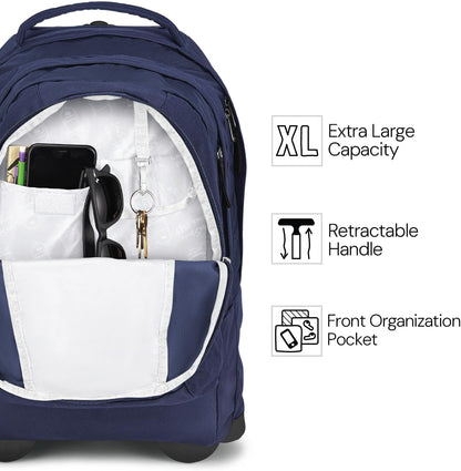 Driver 8 Rolling Backpack - Wheeled Travel Bag with 15-Inch Laptop Sleeve, One Size, Stellar Starfield