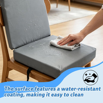 Booster Seat Cushion for Dining Table, Kids Toddler Booster Seat Height-Adjustable Cushion for Table, 3-in-1 Detachable Zipper Connection Height-Adjustable with Backrest