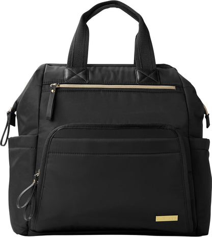 Diaper Bag Backpack with Portable Changing Pad, 9 Total Pockets, Easy-Access Wipes Pocket, Zippered Side Pocket, Luggage Sleeve & Stroller Straps, Fits a 15” Laptop, Luna, Sage