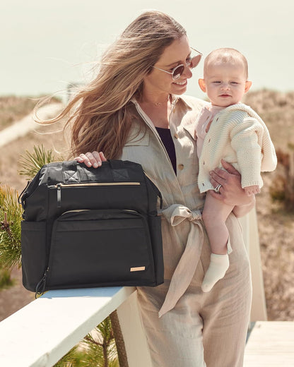 Diaper Bag Backpack with Portable Changing Pad, 9 Total Pockets, Easy-Access Wipes Pocket, Zippered Side Pocket, Luggage Sleeve & Stroller Straps, Fits a 15” Laptop, Luna, Sage