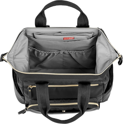 Diaper Bag Backpack with Portable Changing Pad, 9 Total Pockets, Easy-Access Wipes Pocket, Zippered Side Pocket, Luggage Sleeve & Stroller Straps, Fits a 15” Laptop, Luna, Sage