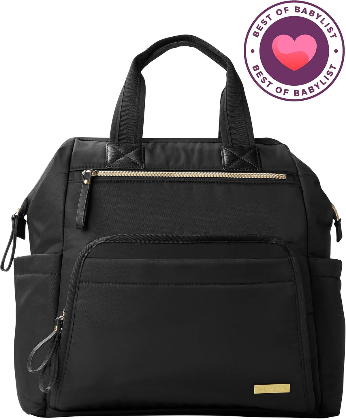 Diaper Bag Backpack with Portable Changing Pad, 9 Total Pockets, Easy-Access Wipes Pocket, Zippered Side Pocket, Luggage Sleeve & Stroller Straps, Fits a 15” Laptop, Luna, Sage