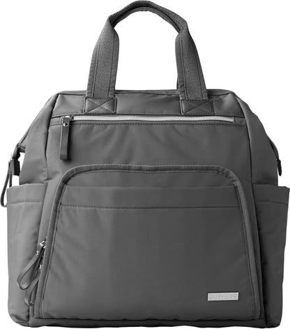 Diaper Bag Backpack with Portable Changing Pad, 9 Total Pockets, Easy-Access Wipes Pocket, Zippered Side Pocket, Luggage Sleeve & Stroller Straps, Fits a 15” Laptop, Luna, Sage