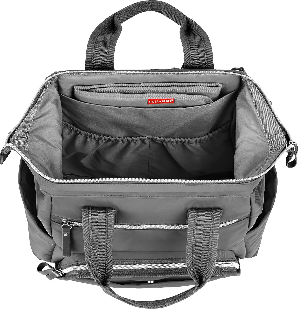Diaper Bag Backpack with Portable Changing Pad, 9 Total Pockets, Easy-Access Wipes Pocket, Zippered Side Pocket, Luggage Sleeve & Stroller Straps, Fits a 15” Laptop, Luna, Sage