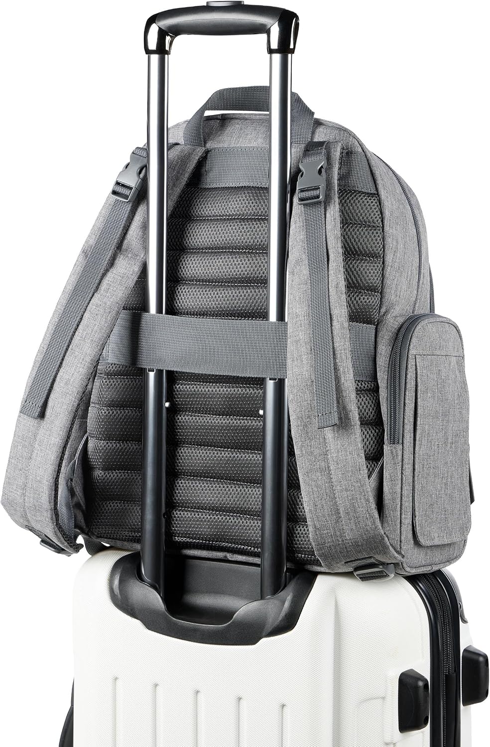 Diaper Bag Backpack with Portable Changing Pad, 9 Total Pockets, Easy-Access Wipes Pocket, Zippered Side Pocket, Luggage Sleeve & Stroller Straps, Fits a 15” Laptop, Luna, Sage