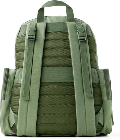 Diaper Bag Backpack with Portable Changing Pad, 9 Total Pockets, Easy-Access Wipes Pocket, Zippered Side Pocket, Luggage Sleeve & Stroller Straps, Fits a 15” Laptop, Luna, Sage
