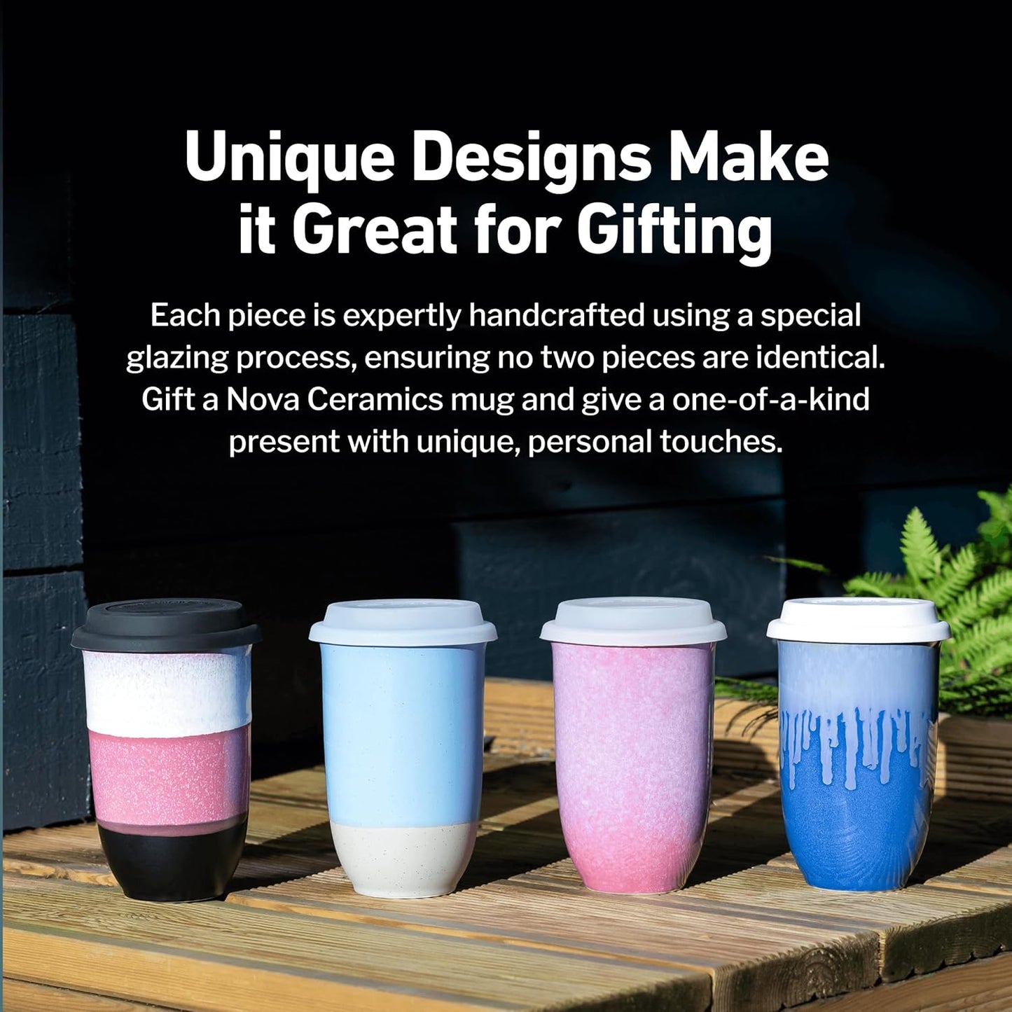 Coffee Travel Mug – Cup Holder Friendly Travel Mug– Microwave & Dishwasher Safe White & Purple Tumbler - Coffee Mug Fits In Cup Holder – 12oz – Astral Bloom