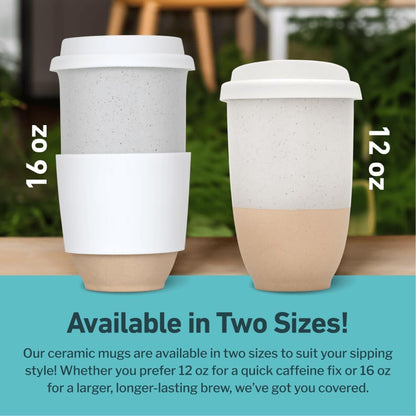 Coffee Travel Mug – Cup Holder Friendly Travel Mug– Microwave & Dishwasher Safe White & Purple Tumbler - Coffee Mug Fits In Cup Holder – 12oz – Astral Bloom