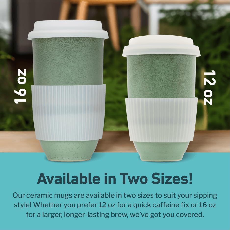 Coffee Travel Mug – Cup Holder Friendly Travel Mug– Microwave & Dishwasher Safe White & Purple Tumbler - Coffee Mug Fits In Cup Holder – 12oz – Astral Bloom
