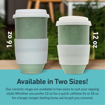 Coffee Travel Mug – Cup Holder Friendly Travel Mug– Microwave & Dishwasher Safe White & Purple Tumbler - Coffee Mug Fits In Cup Holder – 12oz – Astral Bloom