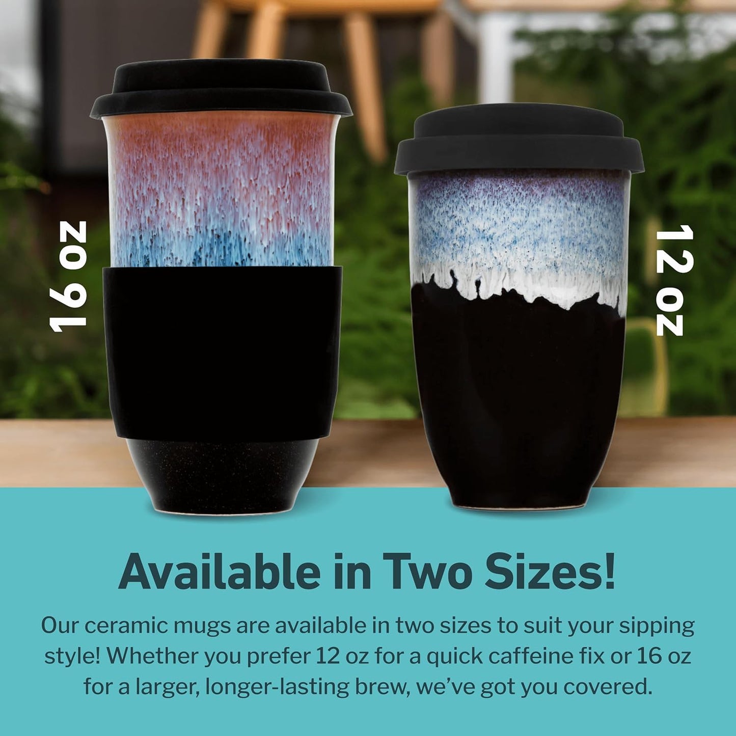 Coffee Travel Mug – Cup Holder Friendly Travel Mug– Microwave & Dishwasher Safe White & Purple Tumbler - Coffee Mug Fits In Cup Holder – 12oz – Astral Bloom