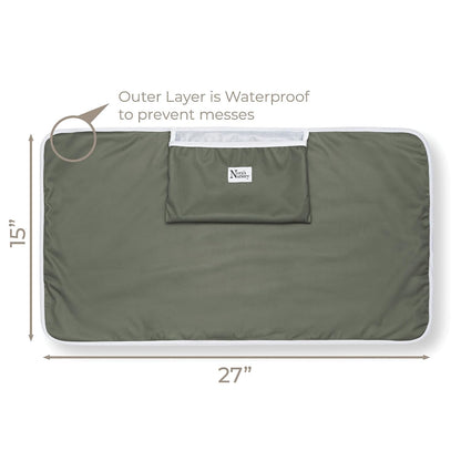 Portable Baby Diaper Changing Pad Mat + Reusable Baby Wipes 100% Cotton Washcloths Soft Absorbent