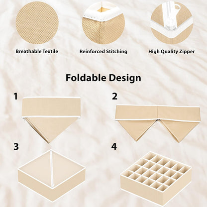 Closet Underwear Organizer Drawer Divider Assorted 7 pcs