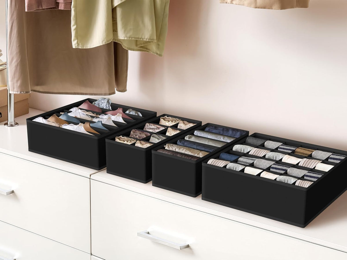 Closet Underwear Organizer Drawer Divider Assorted 7 pcs