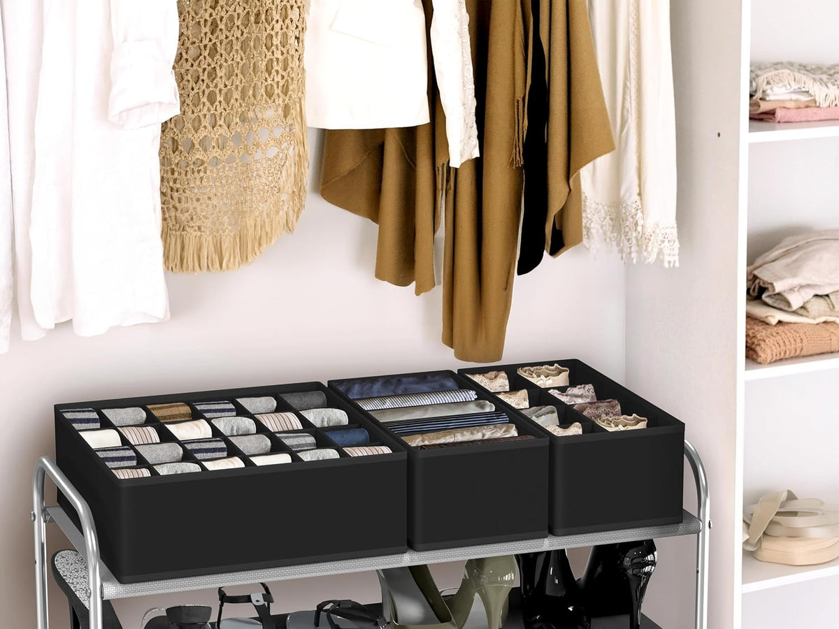 Closet Underwear Organizer Drawer Divider Assorted 7 pcs