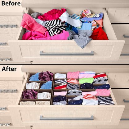 Closet Underwear Organizer Drawer Divider Assorted 7 pcs