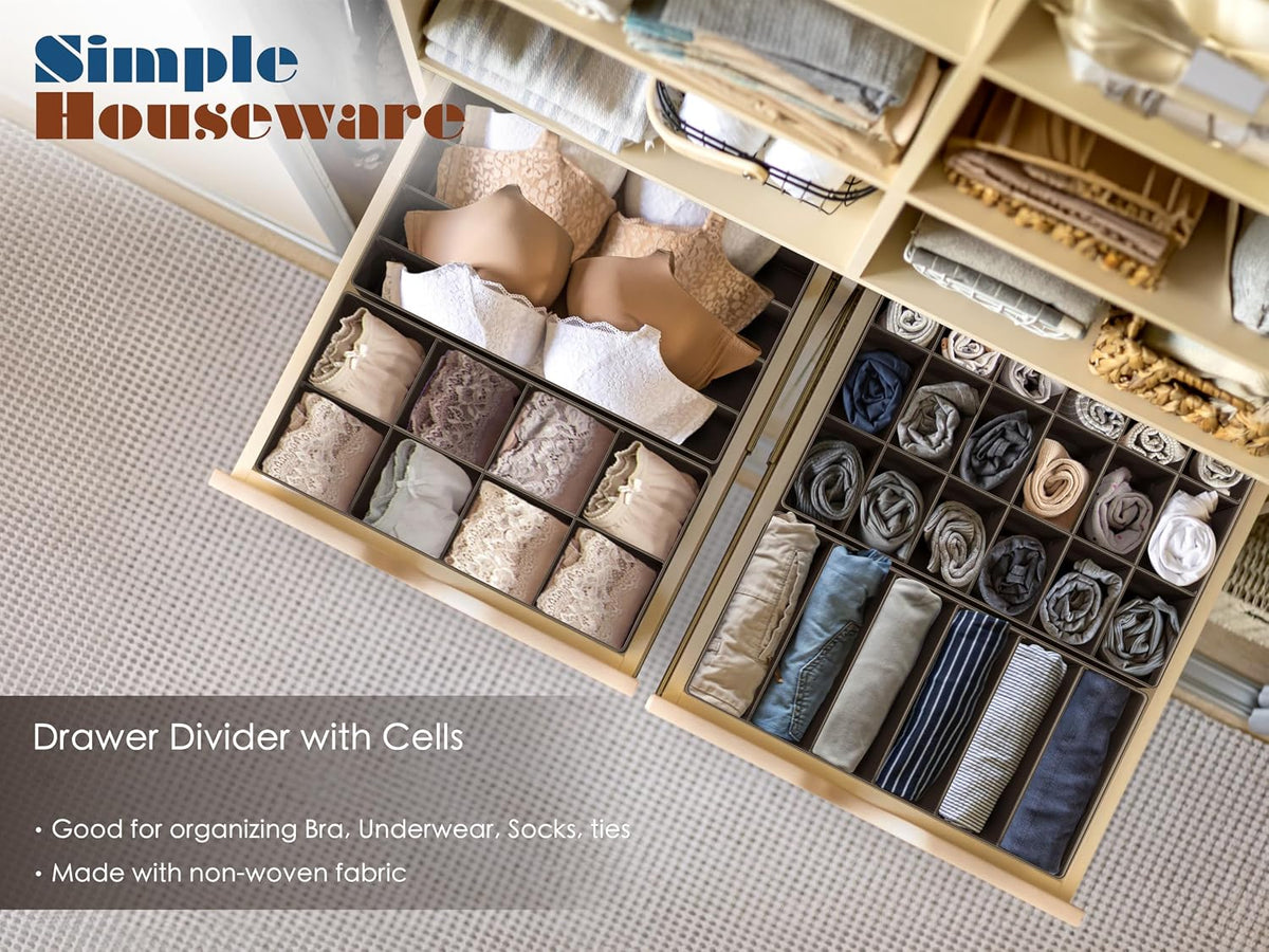 Closet Underwear Organizer Drawer Divider Assorted 7 pcs