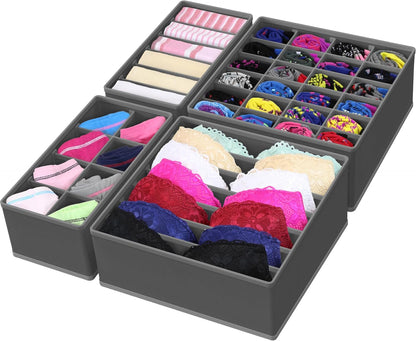 Closet Underwear Organizer Drawer Divider Assorted 7 pcs