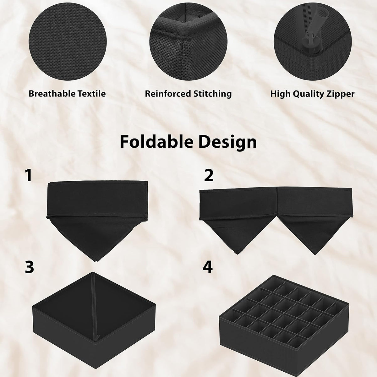 Closet Underwear Organizer Drawer Divider Assorted 7 pcs