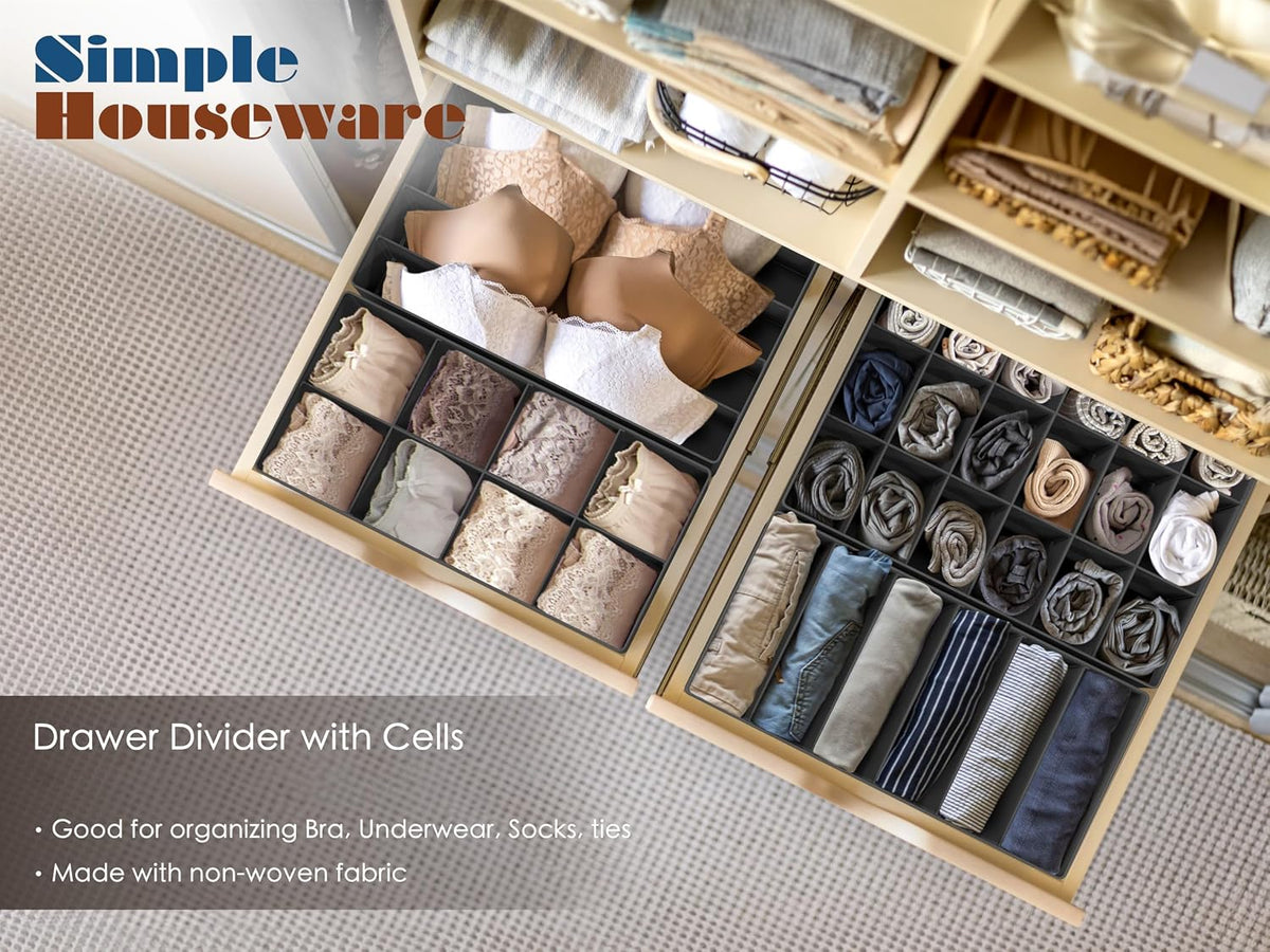 Closet Underwear Organizer Drawer Divider Assorted 7 pcs