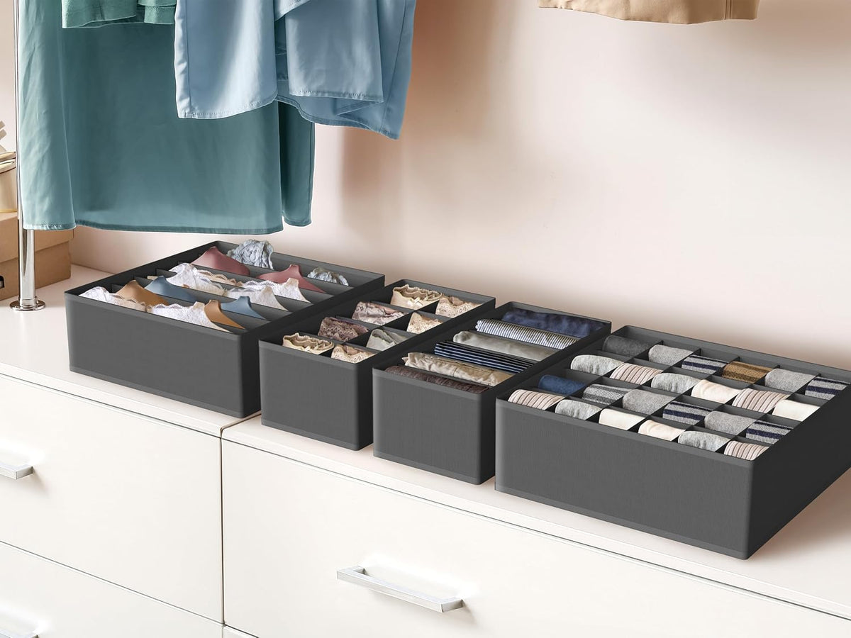Closet Underwear Organizer Drawer Divider Assorted 7 pcs