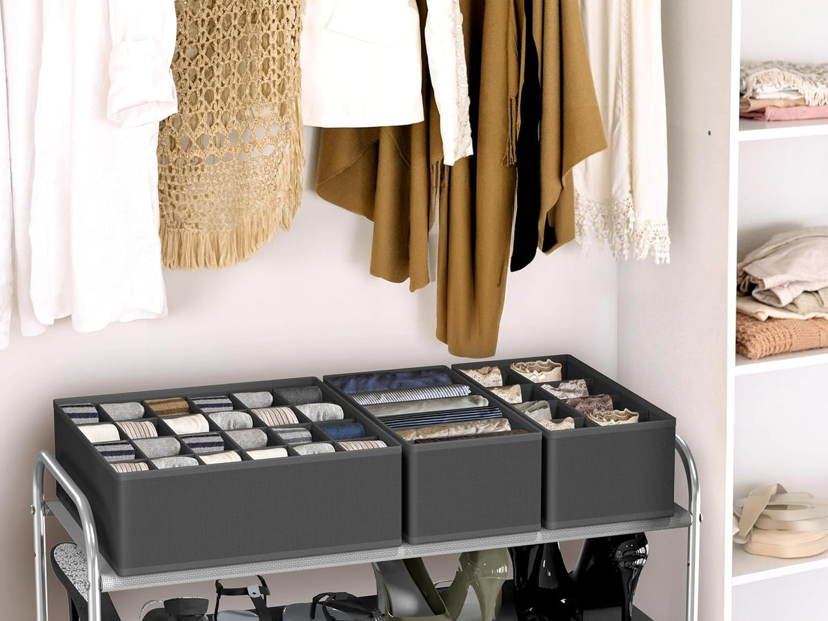 Closet Underwear Organizer Drawer Divider Assorted 7 pcs
