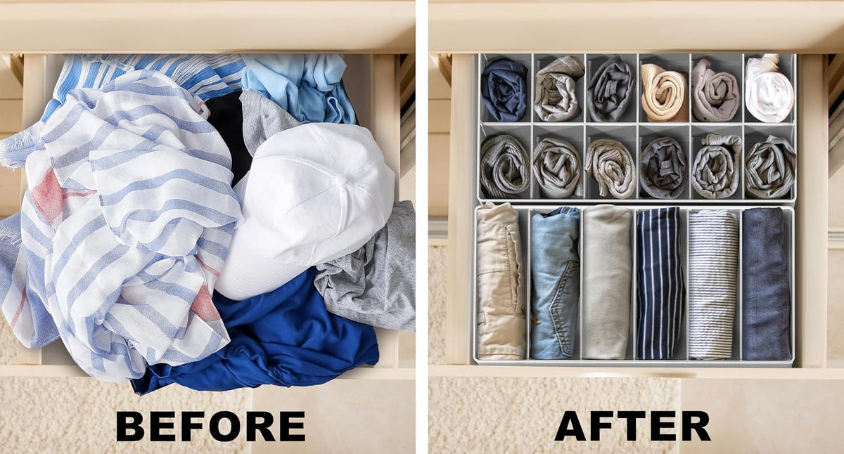 Closet Underwear Organizer Drawer Divider Assorted 7 pcs