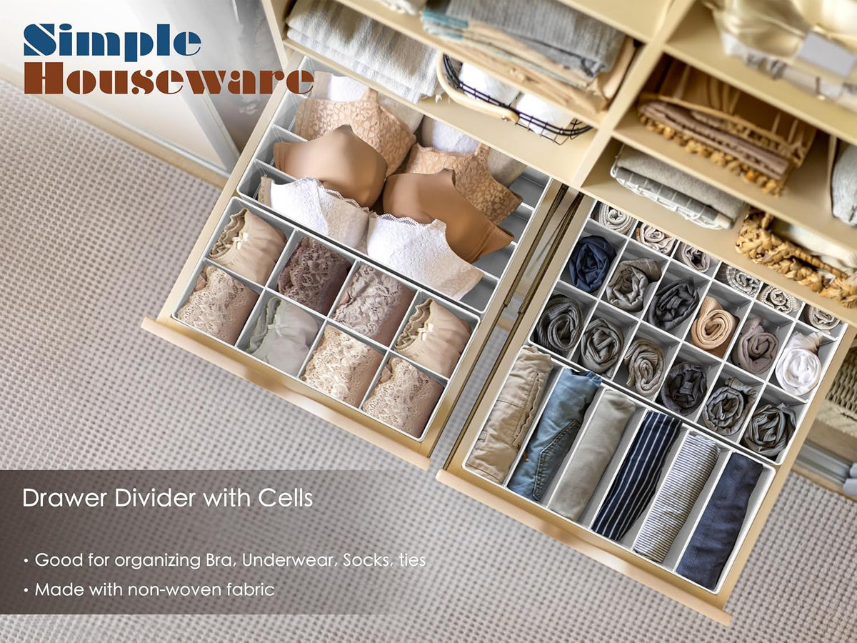 Closet Underwear Organizer Drawer Divider Assorted 7 pcs
