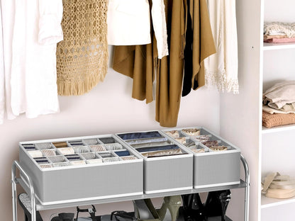 Closet Underwear Organizer Drawer Divider Assorted 7 pcs
