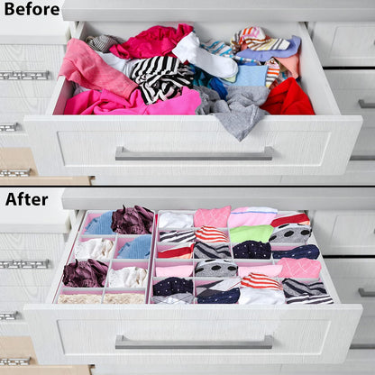 Closet Underwear Organizer Drawer Divider Assorted 7 pcs