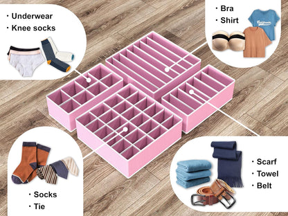 Closet Underwear Organizer Drawer Divider Assorted 7 pcs