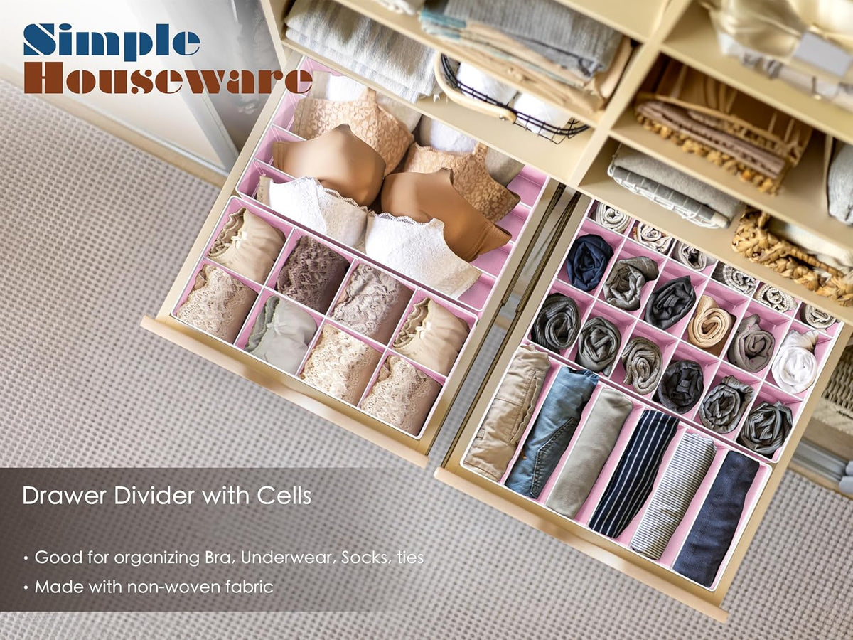 Closet Underwear Organizer Drawer Divider Assorted 7 pcs