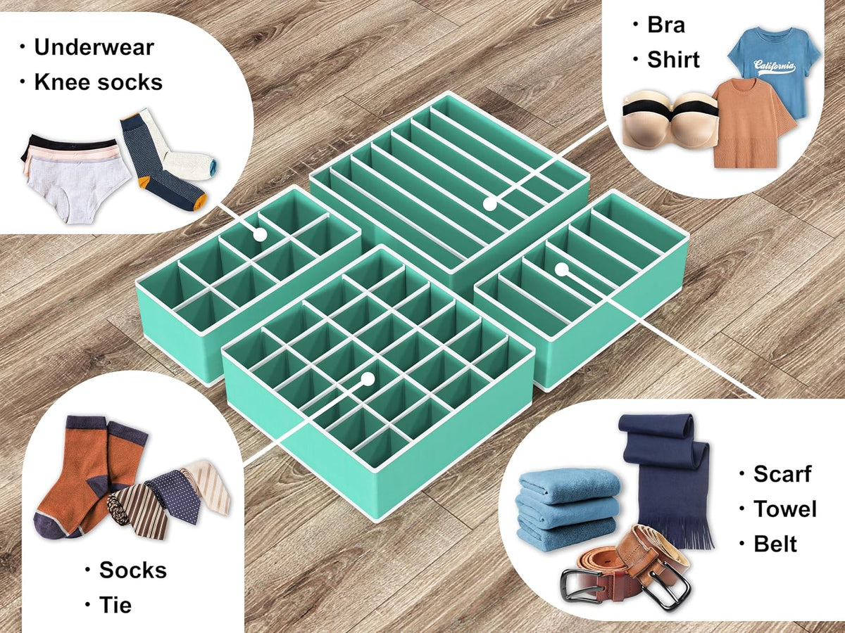 Closet Underwear Organizer Drawer Divider Assorted 7 pcs