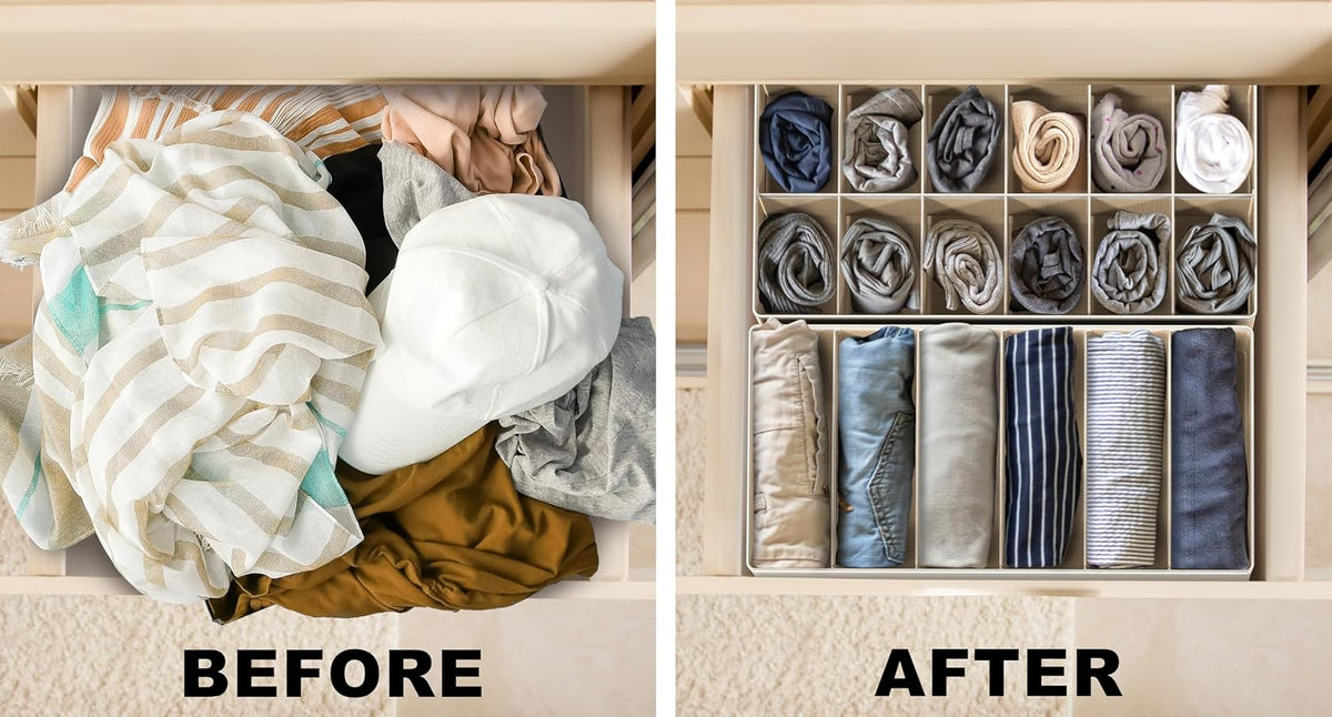 Closet Underwear Organizer Drawer Divider Assorted 7 pcs