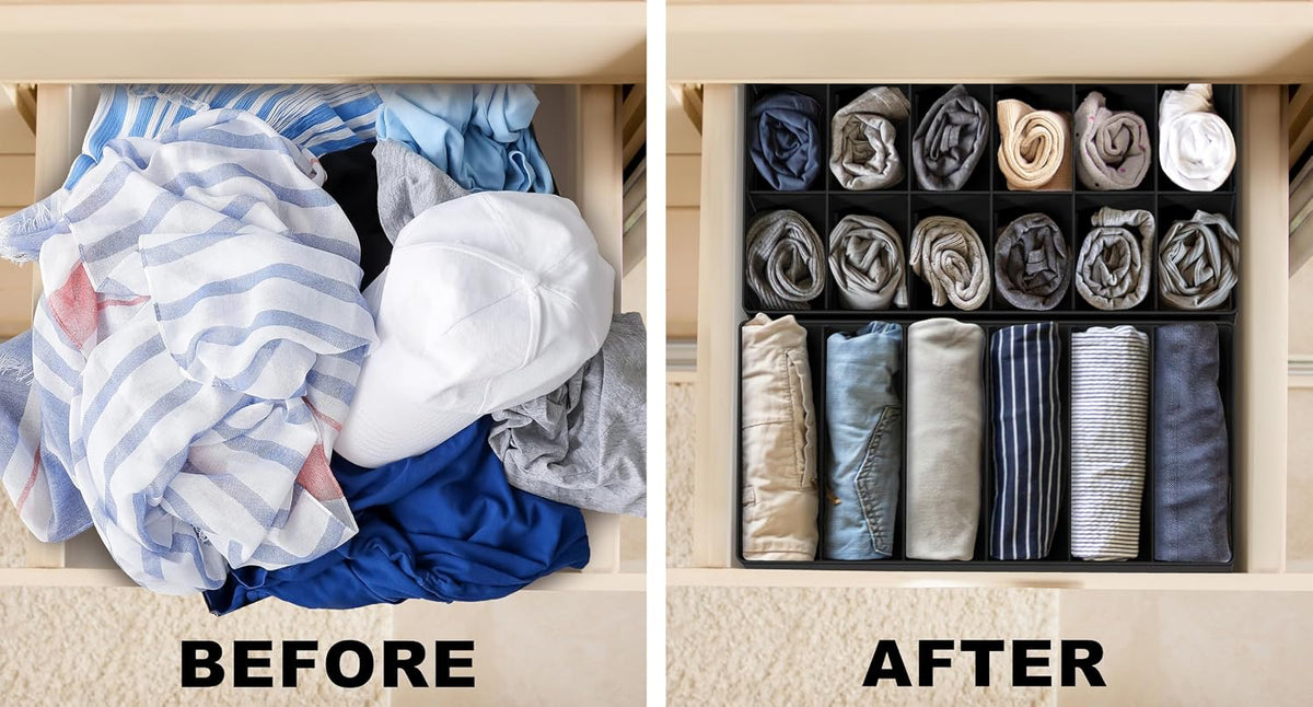 Closet Underwear Organizer Drawer Divider Assorted 7 pcs