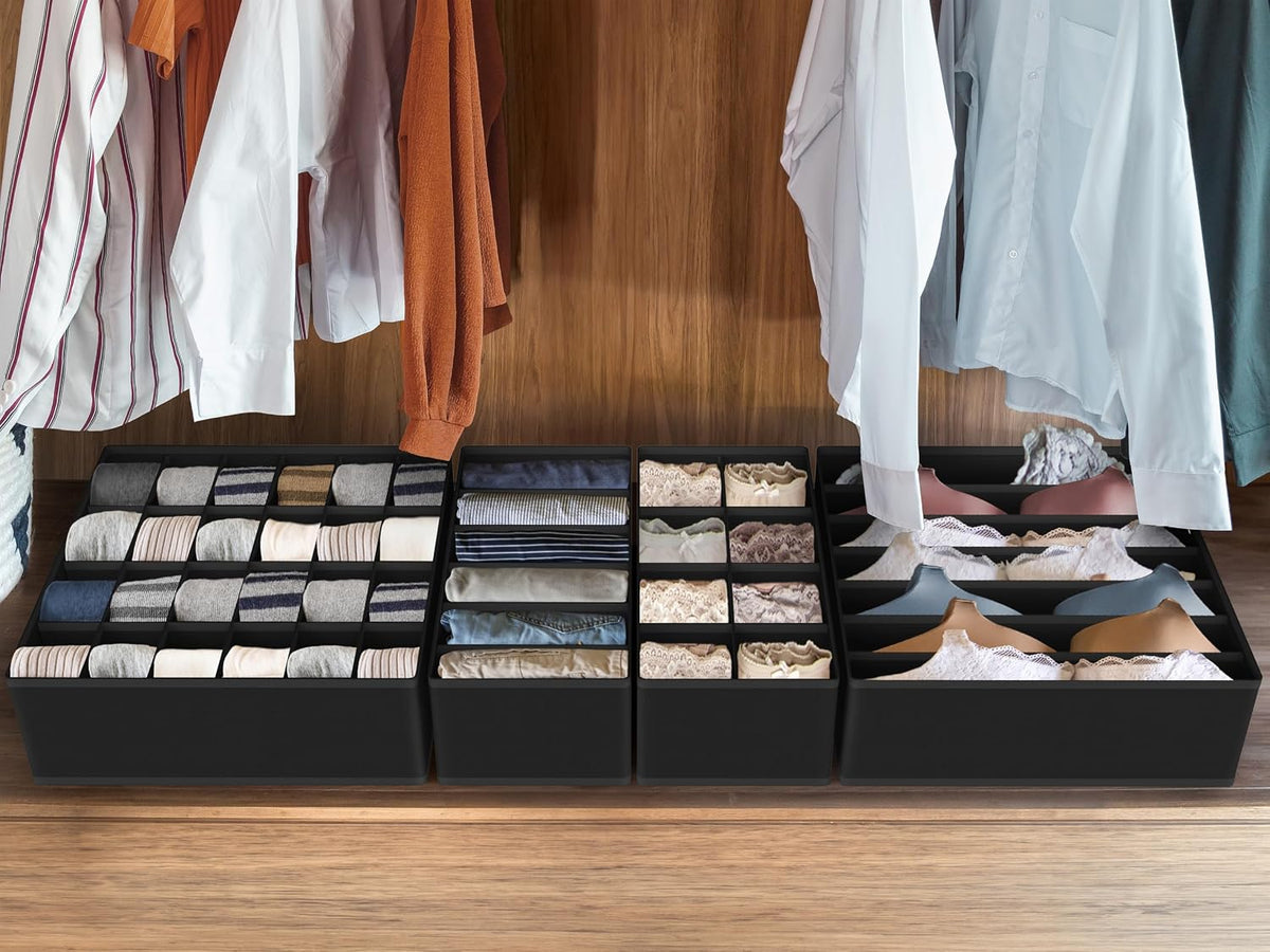 Closet Underwear Organizer Drawer Divider Assorted 7 pcs