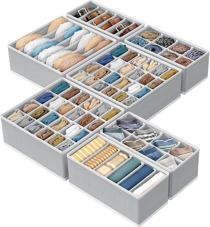 Closet Underwear Organizer Drawer Divider Assorted 7 pcs