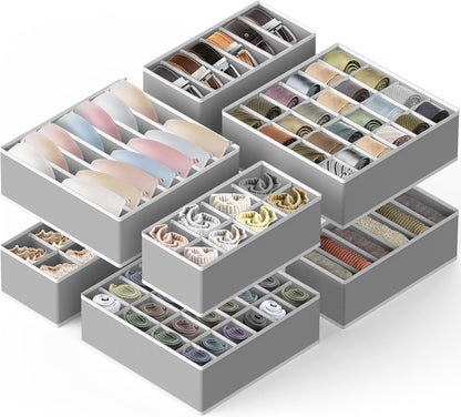 Closet Underwear Organizer Drawer Divider Assorted 7 pcs