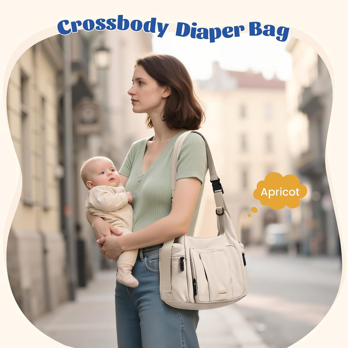 14L Puffer Diaper Bag Tote, Large Capacity Travel Diaper bags, Crossbody Hospital Bag for mom