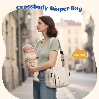 14L Puffer Diaper Bag Tote, Large Capacity Travel Diaper bags, Crossbody Hospital Bag for mom