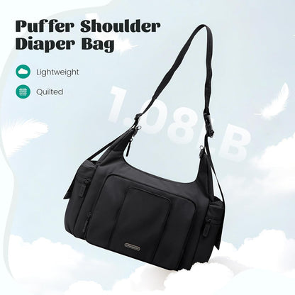 14L Puffer Diaper Bag Tote, Large Capacity Travel Diaper bags, Crossbody Hospital Bag for mom
