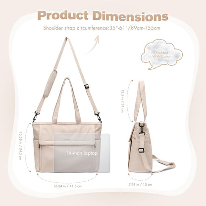 14L Puffer Diaper Bag Tote, Large Capacity Travel Diaper bags, Crossbody Hospital Bag for mom