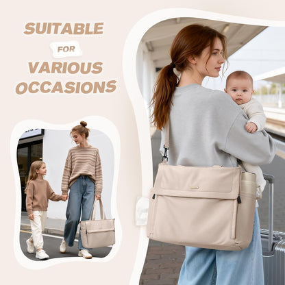 14L Puffer Diaper Bag Tote, Large Capacity Travel Diaper bags, Crossbody Hospital Bag for mom