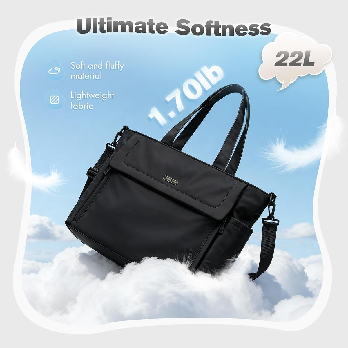 14L Puffer Diaper Bag Tote, Large Capacity Travel Diaper bags, Crossbody Hospital Bag for mom