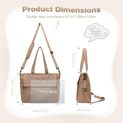 14L Puffer Diaper Bag Tote, Large Capacity Travel Diaper bags, Crossbody Hospital Bag for mom