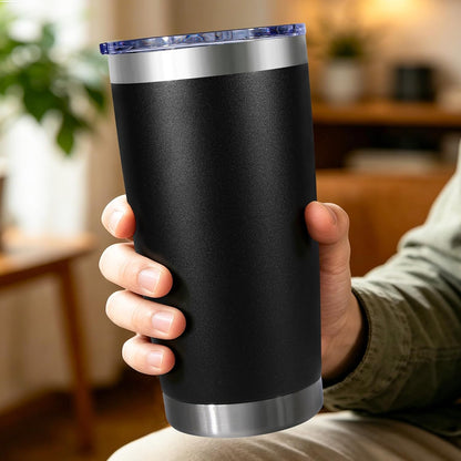 20oz Stainless Steel Tumbler with Lid, Double Wall Vacuum Insulated Powder Coated Travel Mug, Mint Green, 1 Pack