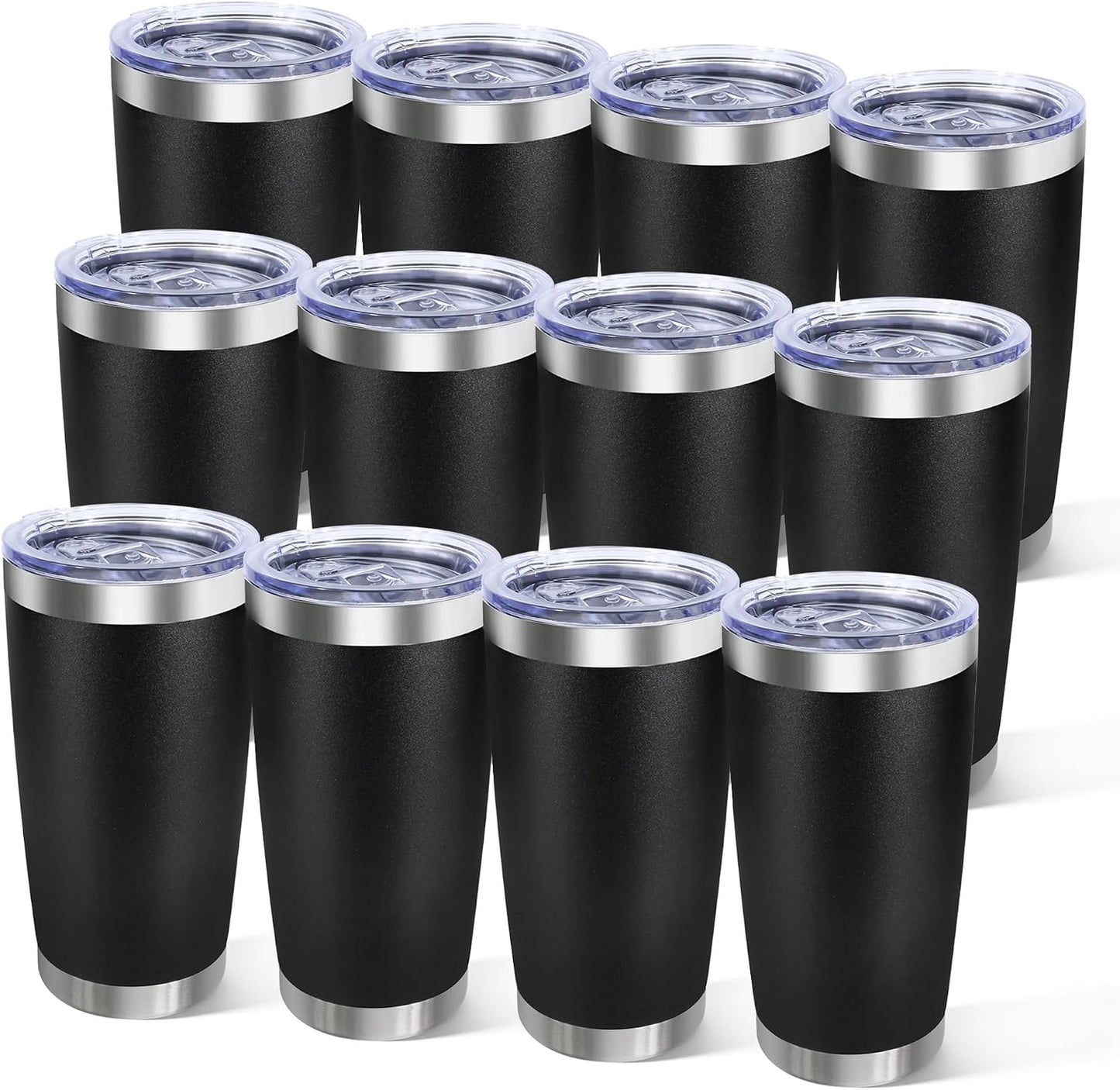 20oz Stainless Steel Tumbler with Lid, Double Wall Vacuum Insulated Powder Coated Travel Mug, Mint Green, 1 Pack