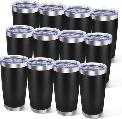 20oz Stainless Steel Tumbler with Lid, Double Wall Vacuum Insulated Powder Coated Travel Mug, Mint Green, 1 Pack