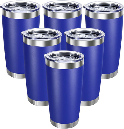 20oz Stainless Steel Tumbler with Lid, Double Wall Vacuum Insulated Powder Coated Travel Mug, Mint Green, 1 Pack