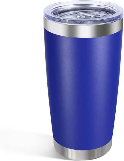 20oz Stainless Steel Tumbler with Lid, Double Wall Vacuum Insulated Powder Coated Travel Mug, Mint Green, 1 Pack